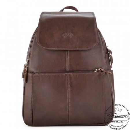 Кожаный рюкзак "Дафна" (коричневая гладкая кожа)